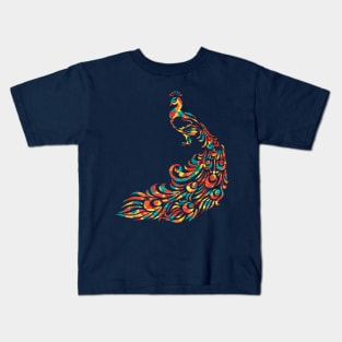 Peacock Beauty Abstract Kids T-Shirt